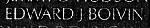 Boivin's name inscribed on the Wall